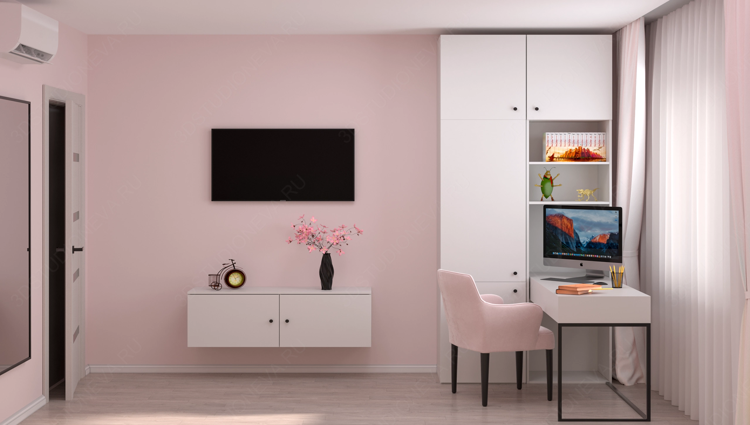 Детская комната в нежных розовых тонах (Кадр_1)
